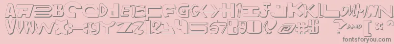 AmalgamShadow Font – Gray Fonts on Pink Background