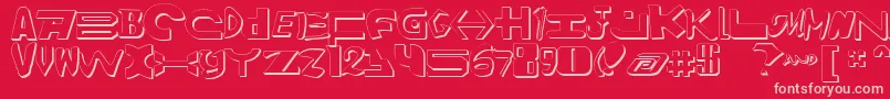 AmalgamShadow Font – Pink Fonts on Red Background