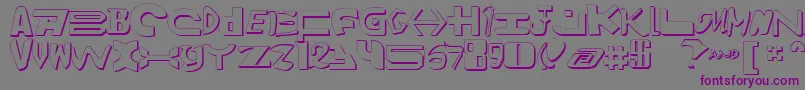 Шрифт AmalgamShadow – фиолетовые шрифты на сером фоне