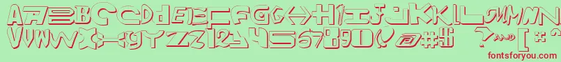 AmalgamShadow Font – Red Fonts on Green Background