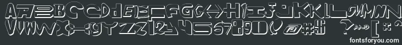 AmalgamShadow-fontti – valkoiset fontit mustalla taustalla