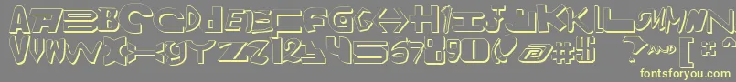 AmalgamShadow Font – Yellow Fonts on Gray Background