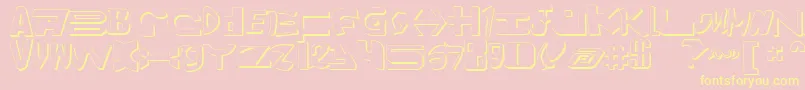 AmalgamShadow Font – Yellow Fonts on Pink Background
