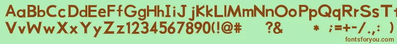 Weeksrb Font – Brown Fonts on Green Background