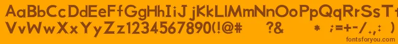 Weeksrb Font – Brown Fonts on Orange Background