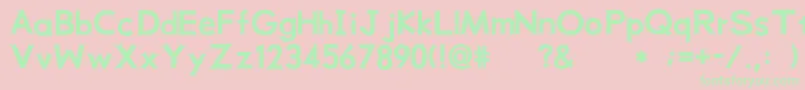 Weeksrb Font – Green Fonts on Pink Background