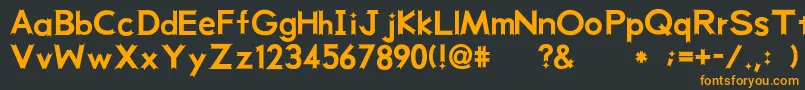 Weeksrb Font – Orange Fonts on Black Background