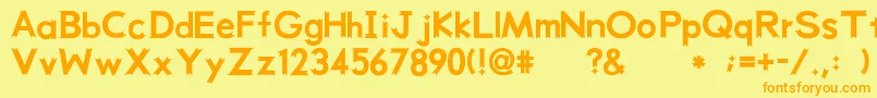 Weeksrb Font – Orange Fonts on Yellow Background