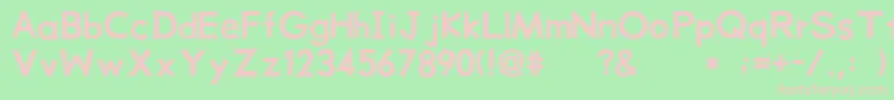 Weeksrb-fontti – vaaleanpunaiset fontit vihreällä taustalla