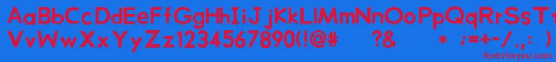 Weeksrb Font – Red Fonts on Blue Background