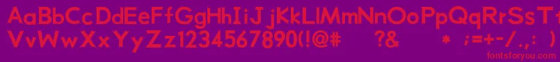 Weeksrb Font – Red Fonts on Purple Background