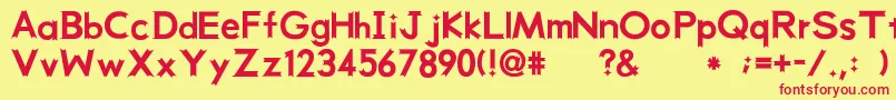 Weeksrb Font – Red Fonts on Yellow Background