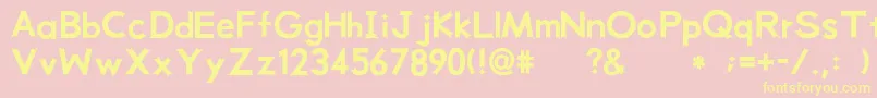 Weeksrb Font – Yellow Fonts on Pink Background