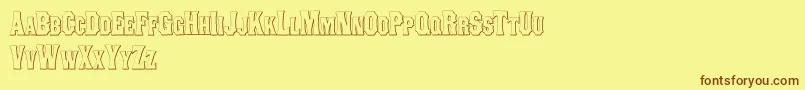 Шрифт ConcavetuscanBeveled – коричневые шрифты на жёлтом фоне
