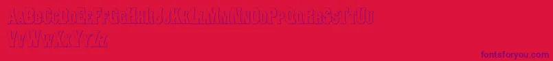 ConcavetuscanBeveled Font – Purple Fonts on Red Background