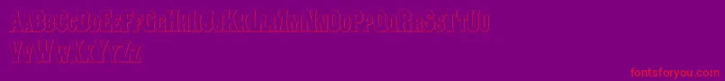 ConcavetuscanBeveled Font – Red Fonts on Purple Background
