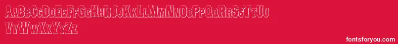 ConcavetuscanBeveled Font – White Fonts on Red Background