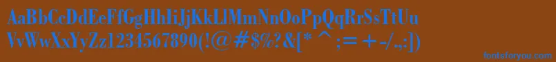 fuente BodoniBoldCondensedBt – Fuentes Azules Sobre Fondo Marrón