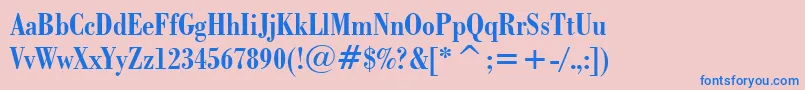 fuente BodoniBoldCondensedBt – Fuentes Azules Sobre Fondo Rosa