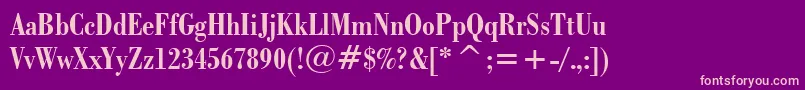 Шрифт BodoniBoldCondensedBt – розовые шрифты на фиолетовом фоне