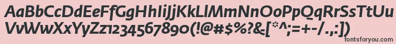 fuente FedrasansproBolditalic – Fuentes Negras Sobre Fondo Rosa