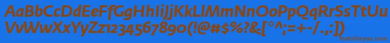 Lisätietoja FedrasansproBolditalic-fontista FedrasansproBolditalic-fontti – ruskeat fontit sinisellä taustalla