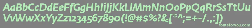 Подробнее о шрифте FedrasansproBolditalic Шрифт FedrasansproBolditalic – зелёные шрифты на сером фоне