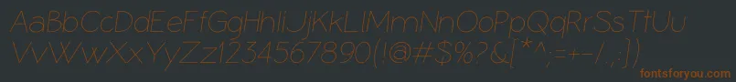 CoameiLi Font – Brown Fonts on Black Background