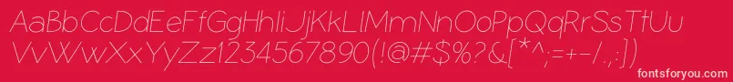 CoameiLi-Schriftart – Rosa Schriften auf rotem Hintergrund