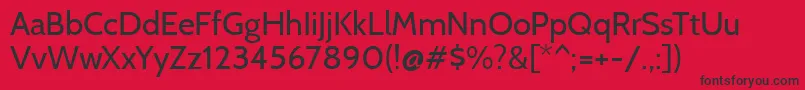 CabinRegular Font – Black Fonts on Red Background