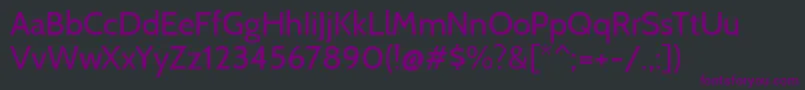 フォントCabinRegular – 黒い背景に紫のフォント