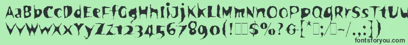 Weitere Informationen zur SpookyLetPlain.1.0-Schriftart SpookyLetPlain.1.0-Schriftart – Schwarze Schriften auf grünem Hintergrund