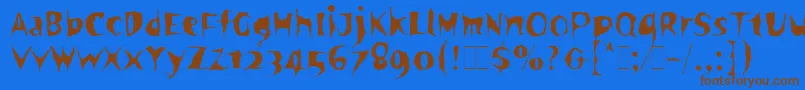 Police SpookyLetPlain.1.0 – polices brunes sur fond bleu