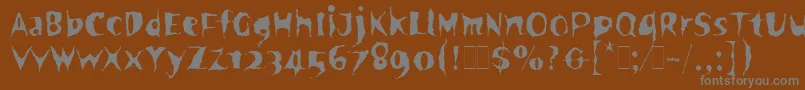 Police SpookyLetPlain.1.0 – polices grises sur fond brun