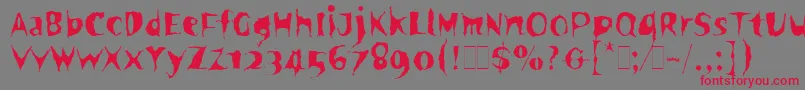 Police SpookyLetPlain.1.0 – polices rouges sur fond gris