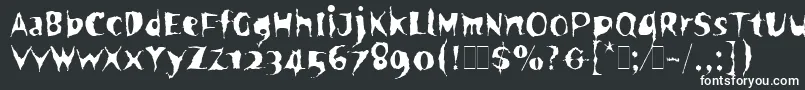 フォントSpookyLetPlain.1.0 – 白い文字