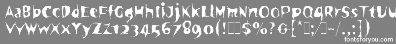 SpookyLetPlain.1.0 Font – White Fonts on Gray Background