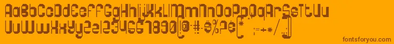 fuente Pogo ffy – Fuentes Marrones Sobre Fondo Naranja
