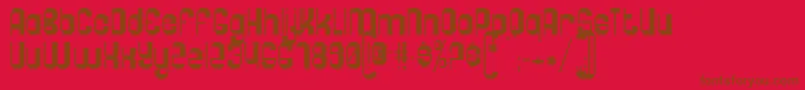 Pogo ffy Font – Brown Fonts on Red Background