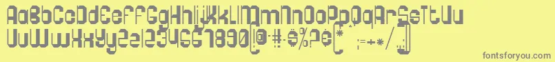 Pogo ffy Font – Gray Fonts on Yellow Background