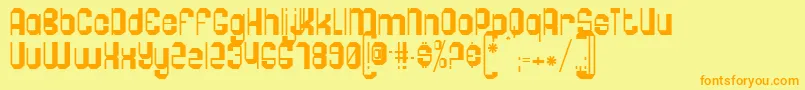 Pogo ffy Font – Orange Fonts on Yellow Background