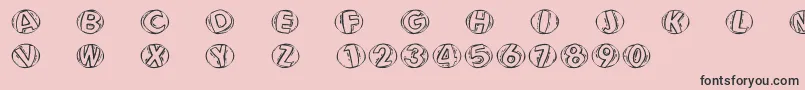 Woodcuttedcapsfs Font – Black Fonts on Pink Background