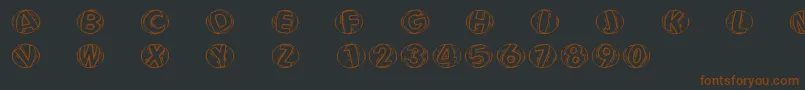 Woodcuttedcapsfs Font – Brown Fonts on Black Background