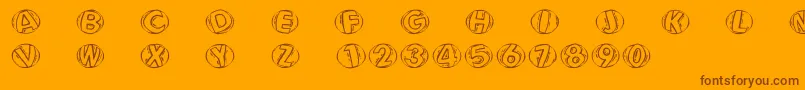 Woodcuttedcapsfs Font – Brown Fonts on Orange Background