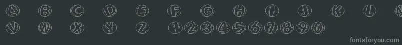 Woodcuttedcapsfs Font – Gray Fonts on Black Background