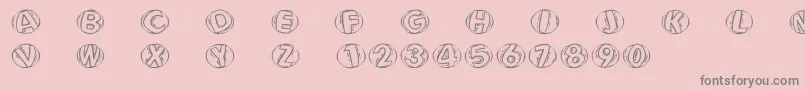 Woodcuttedcapsfs Font – Gray Fonts on Pink Background