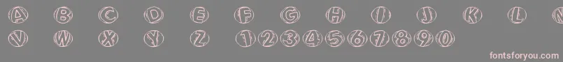 Woodcuttedcapsfs Font – Pink Fonts on Gray Background