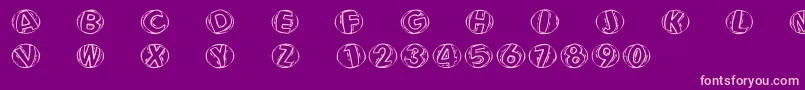 Police Woodcuttedcapsfs – polices roses sur fond violet