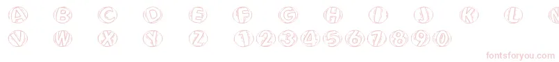 Woodcuttedcapsfs Font – Pink Fonts on White Background