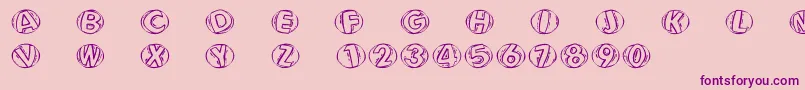 Woodcuttedcapsfs Font – Purple Fonts on Pink Background